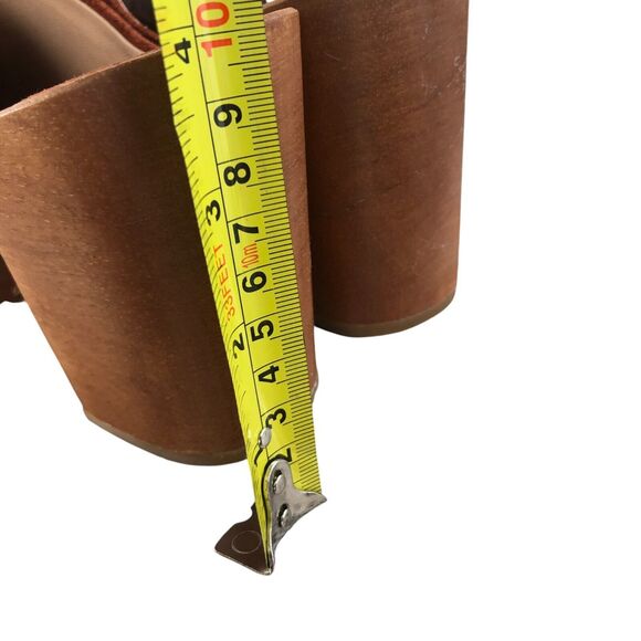 Charlotte Stone Heeled Wooden Truffle Brown Suede Marlo Size 8.5 Boho Clogs $234 - Picture 6 of 8